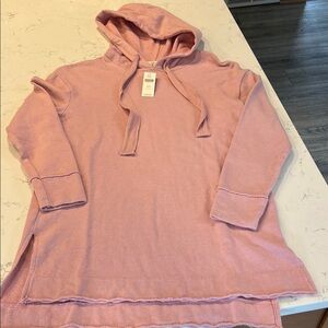 Anthropology T.la Pink Hooded Sweatshirt